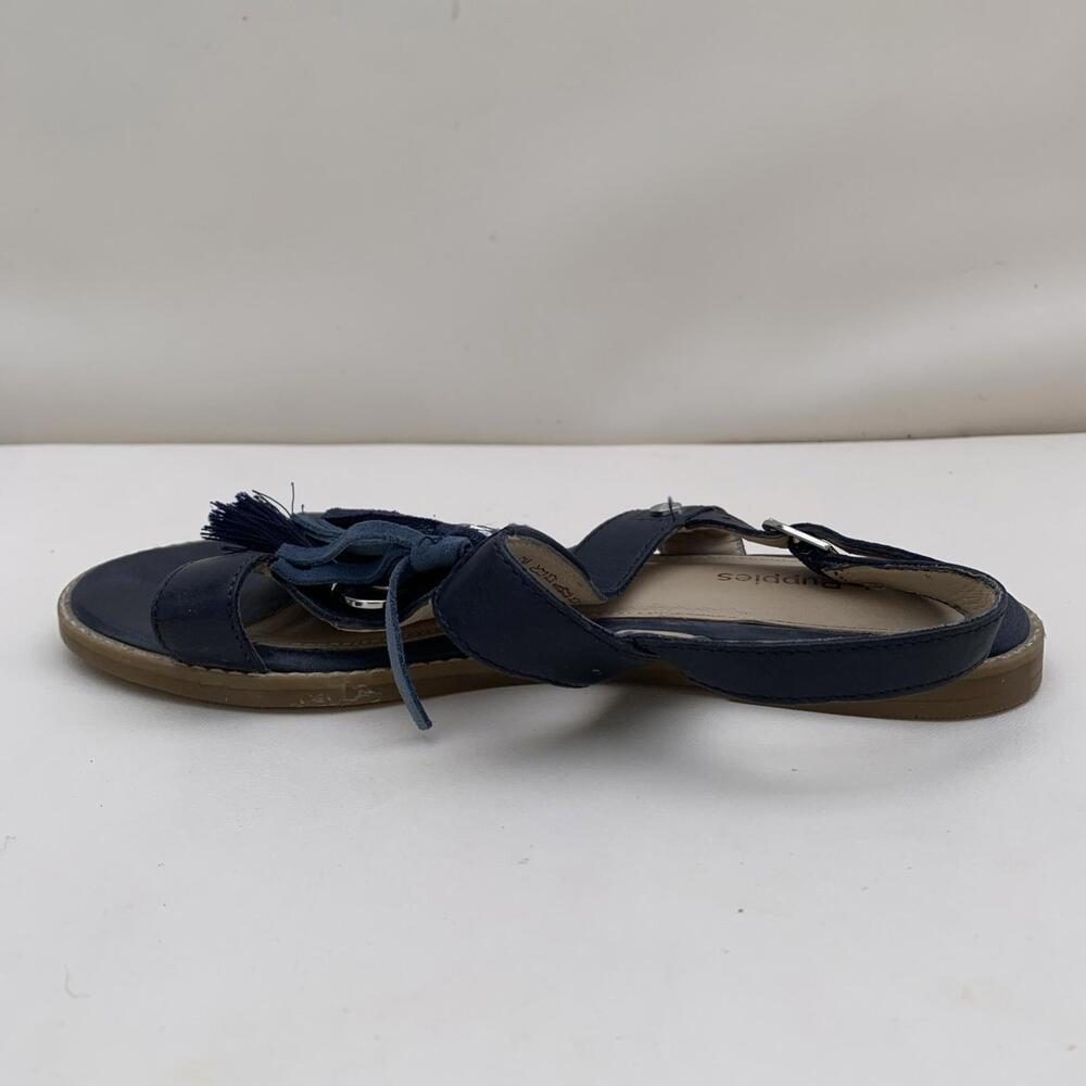 Hush puppies women's Chrissie tassel flat sandals Blue Leather  - size 7.5 - Picture 5 of 11
